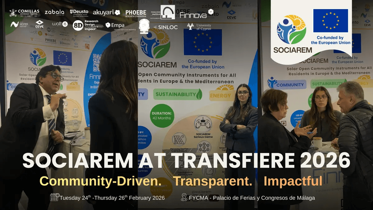 European project SOCIAREM makes its debut at Transfiere 2026 to promote citizen-centred energy transition